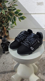 Louis Vuitton LV Trainer Sneakers – Black & Grey - View 5