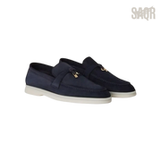 Loro Piana Summer Charms Loafers – Argo Blue Melange - View 1