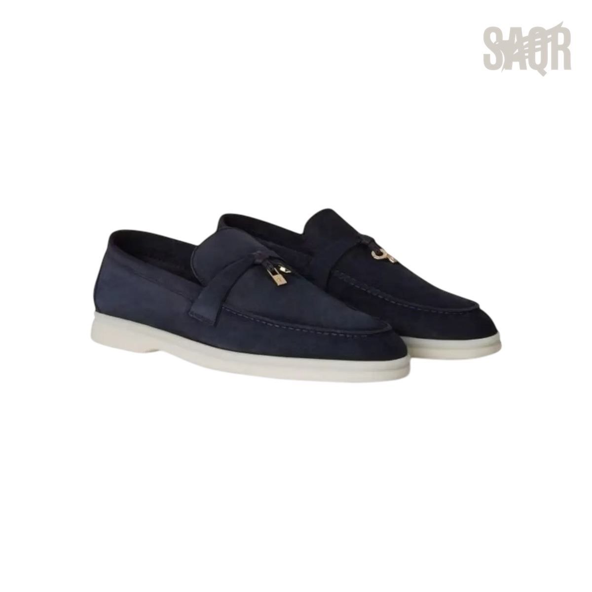 Loro Piana Summer Charms Loafers – Argo Blue Melange - View 1