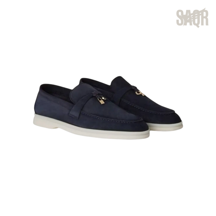 Loro Piana Summer Charms Loafers – Argo Blue Melange - View 1