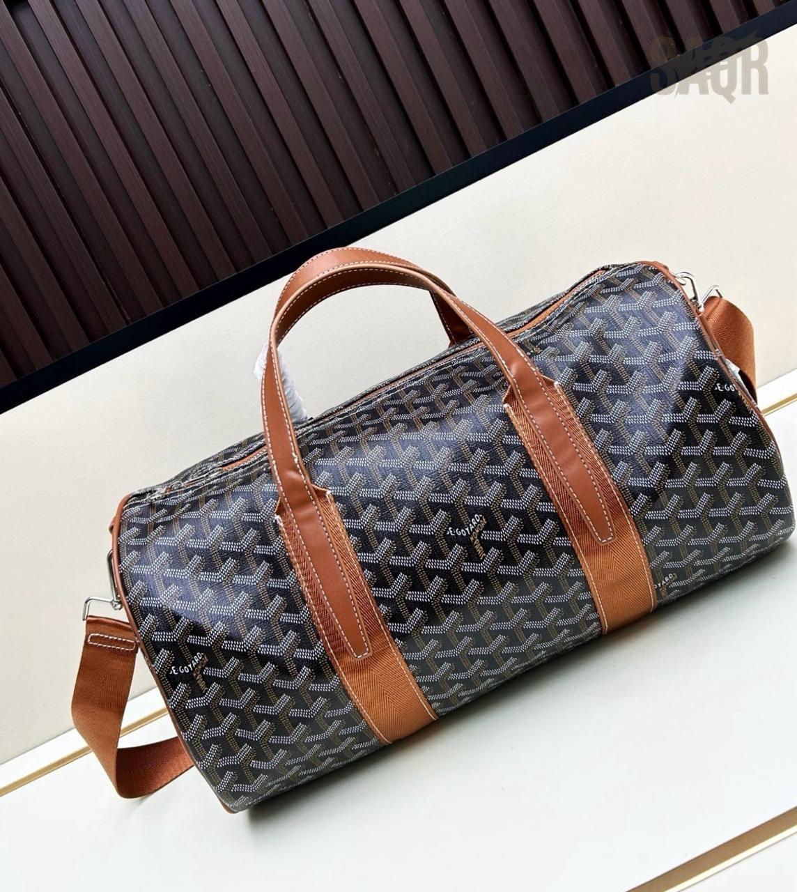 Goyard Boeing 45 Duffel Bag (Black/Tan)