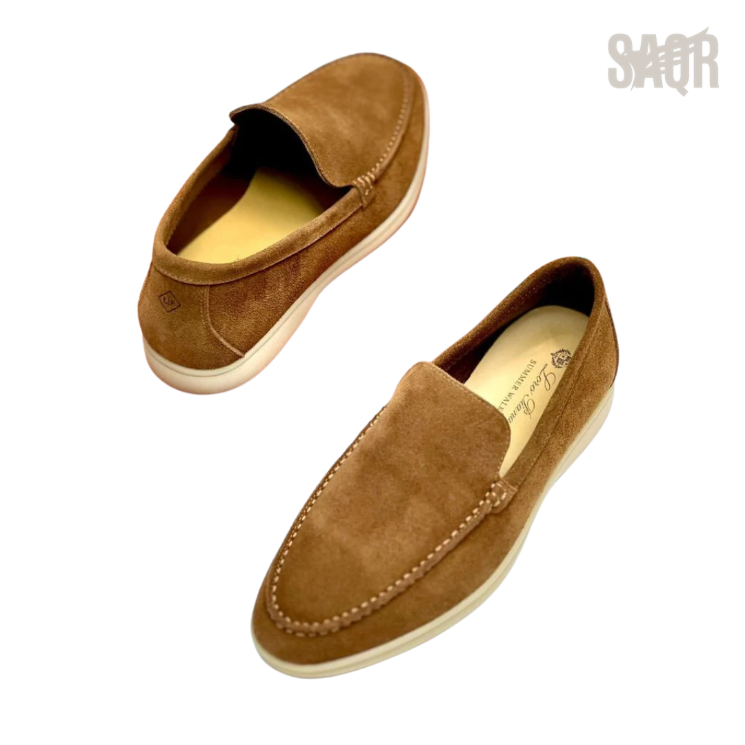 Loro Piana Suede Loafers – Brown - View 4