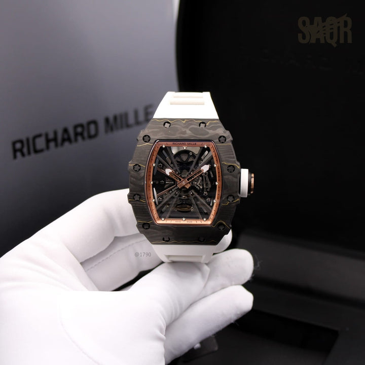 Richard Mille | Rm 12 01 Tourbillon Carbon Tpt Watch – Gold / Black / Orange – Product Image 1
