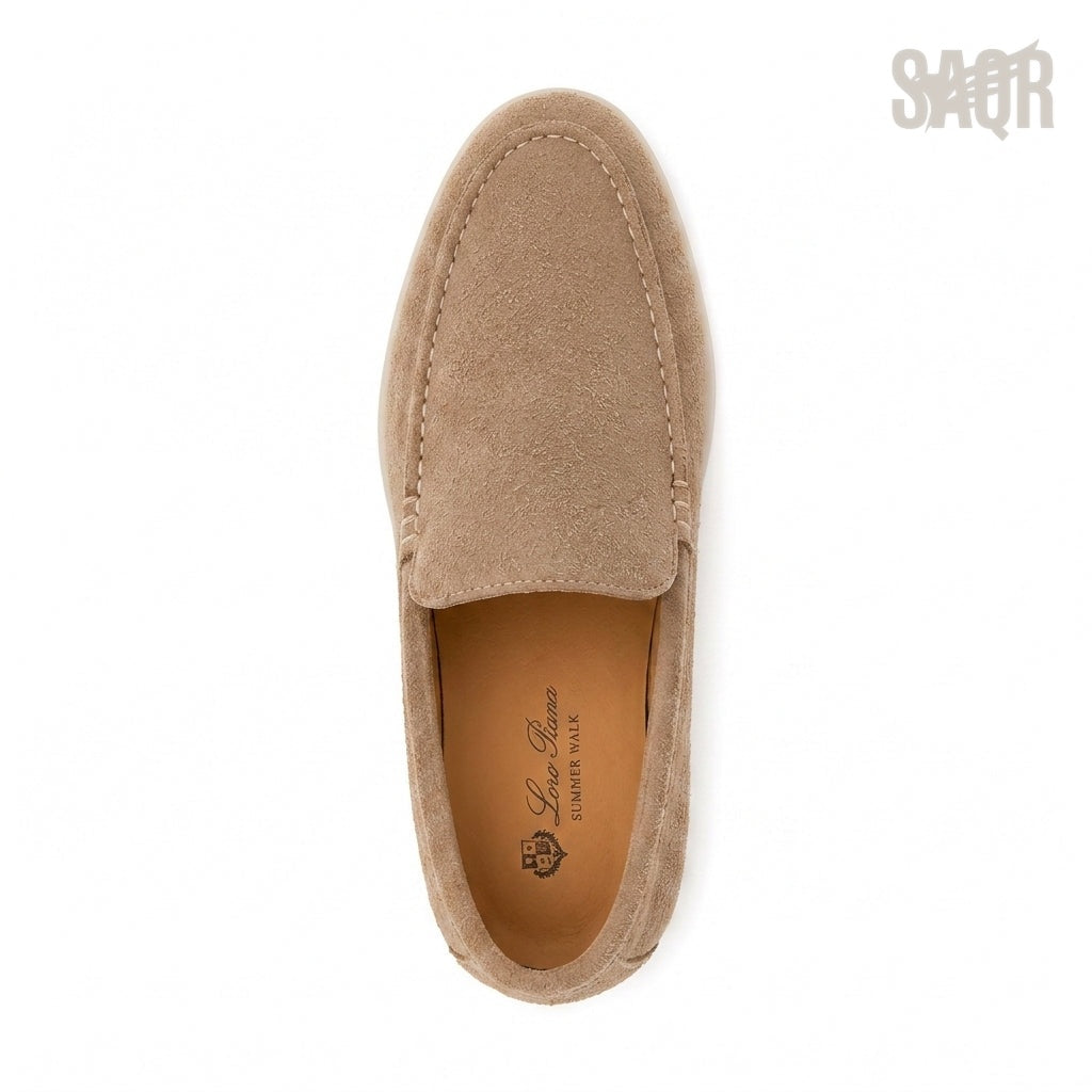Loro Piana Suede Slip-On Loafers – Beige - View 1