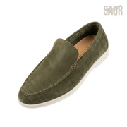 Loro Piana Summer Walk Suede Loafers – Olive Green - View 4