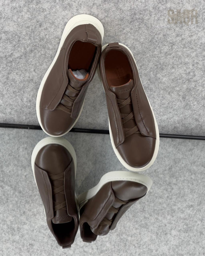 Zegna TerraFlex Canvas Slip-On Sneakers – Sand Edition