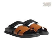 Hermès Chypre Sandals – Naturel H / Noir - View 1