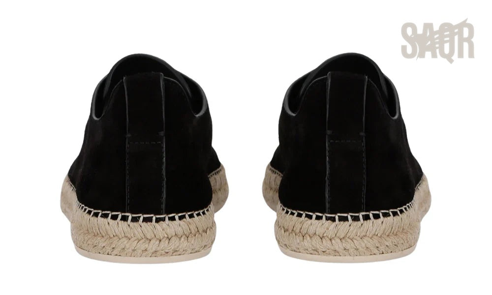 Zegna Footwear | Triple Stitch Espadrille Black