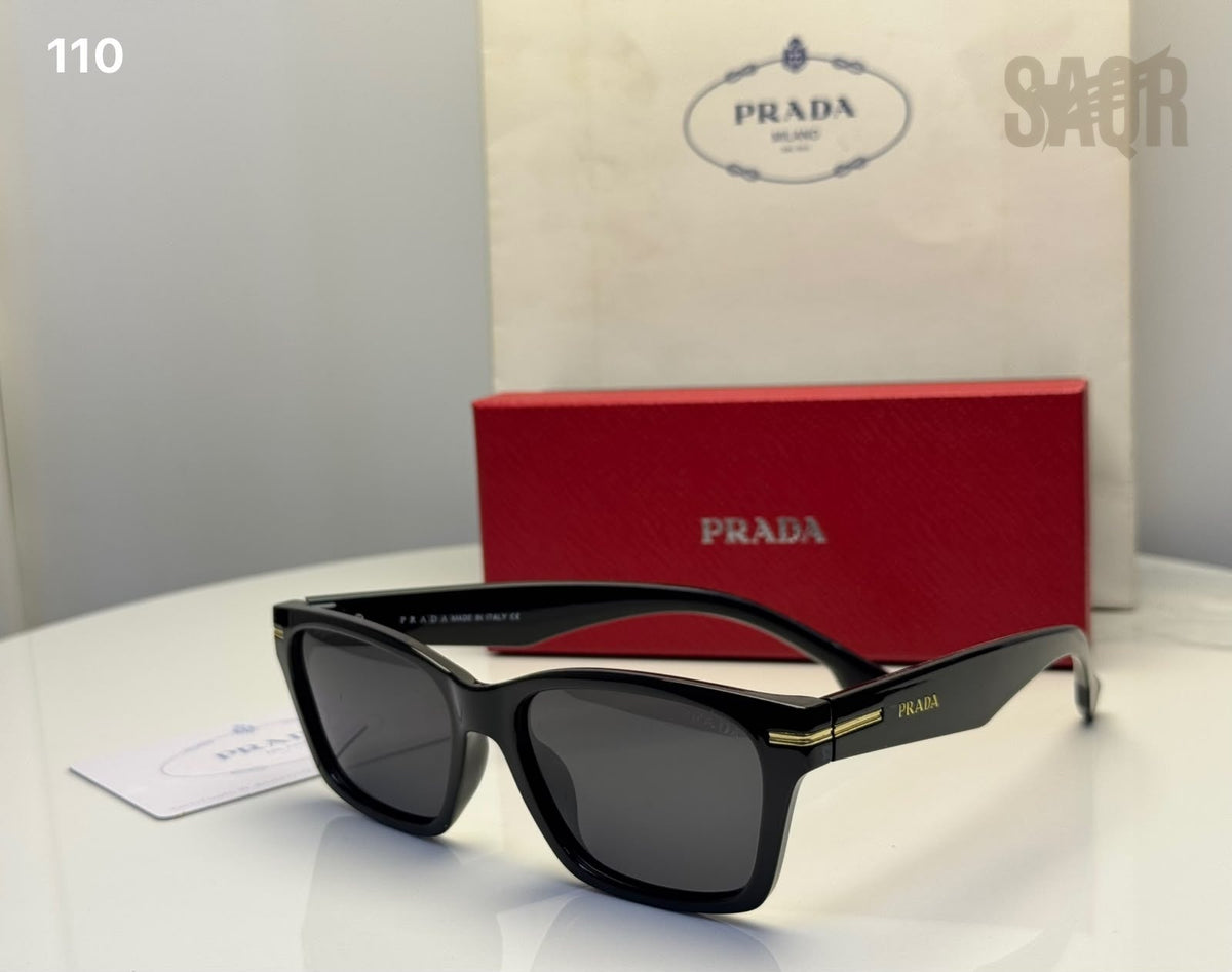 Prada Sunglasses Gold-Tone – Black - View 3