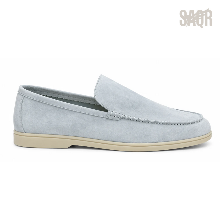 Loro Piana Summer Walk Icy Loafers – Grey - View 1