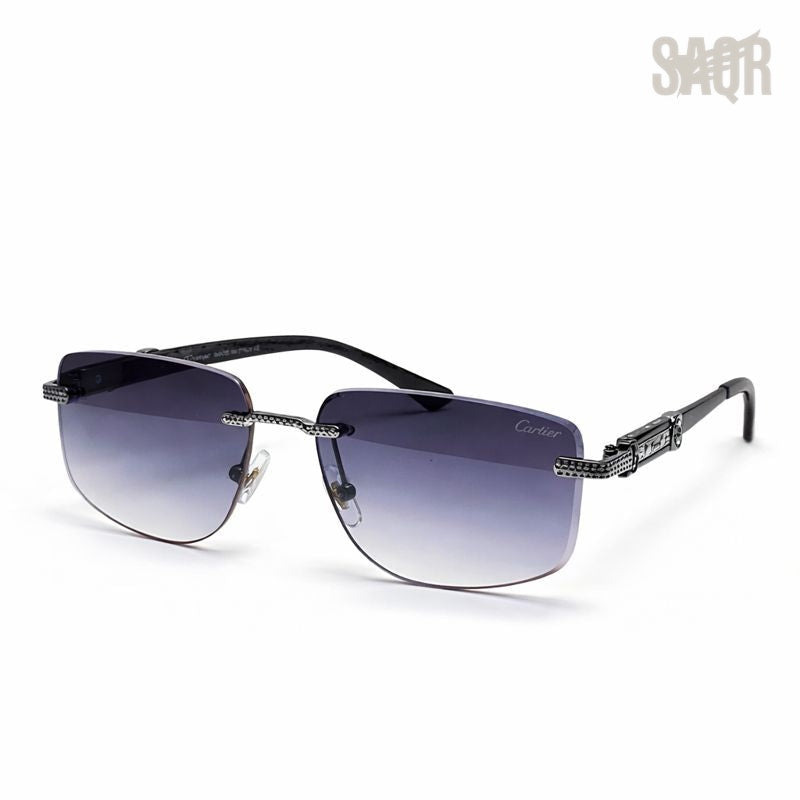 Cartier Glasses | C Décor Black Blue