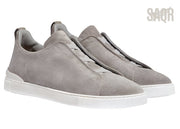 Zegna Footwear | Triple Stitch Suede Grey
