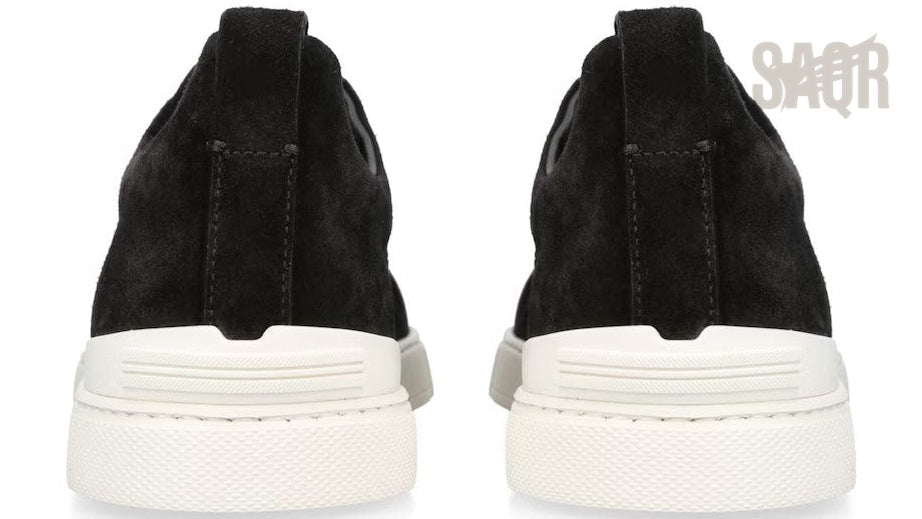Zegna Footwear | Triple Stitch Suede Black