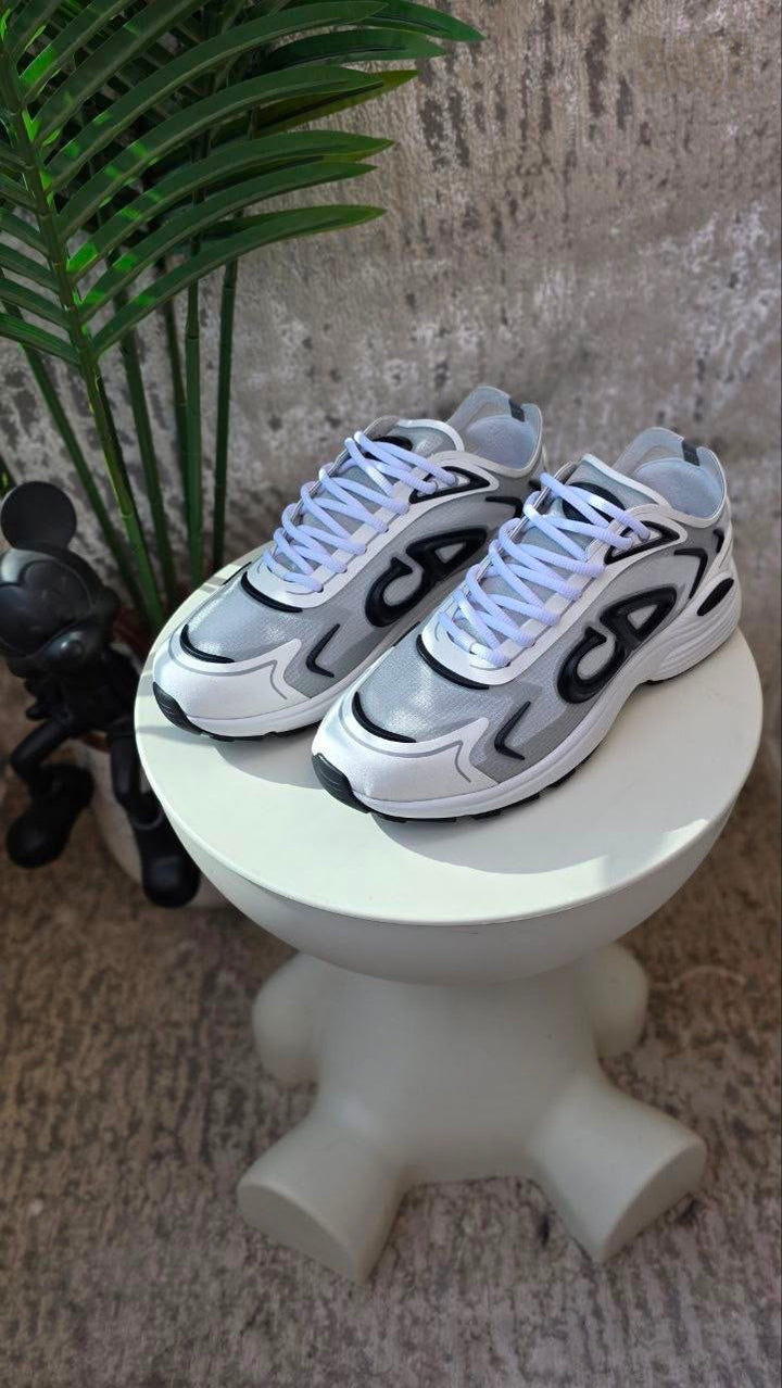 Dior B30 Countdown Tech Sneaker – White & Grey - View 2