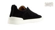 Zegna Footwear | Triple Stitch Suede Black