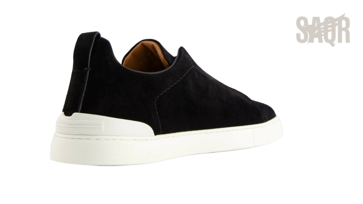 Zegna Footwear | Triple Stitch Suede Black