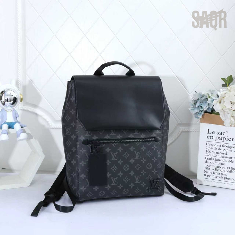Louis Vuitton Takeoff Backpack / LV Aerogram Backpack (Monogram Canvas / Black Leather)