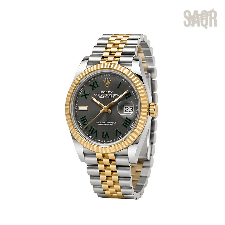 Rolex Datejust Wimbledon Dial Two Tone Silver Gold Watch - image 2
