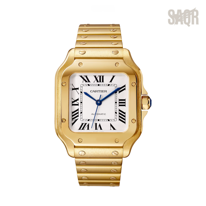 Cartier Watch | Santos de Yellow Gold White Dial