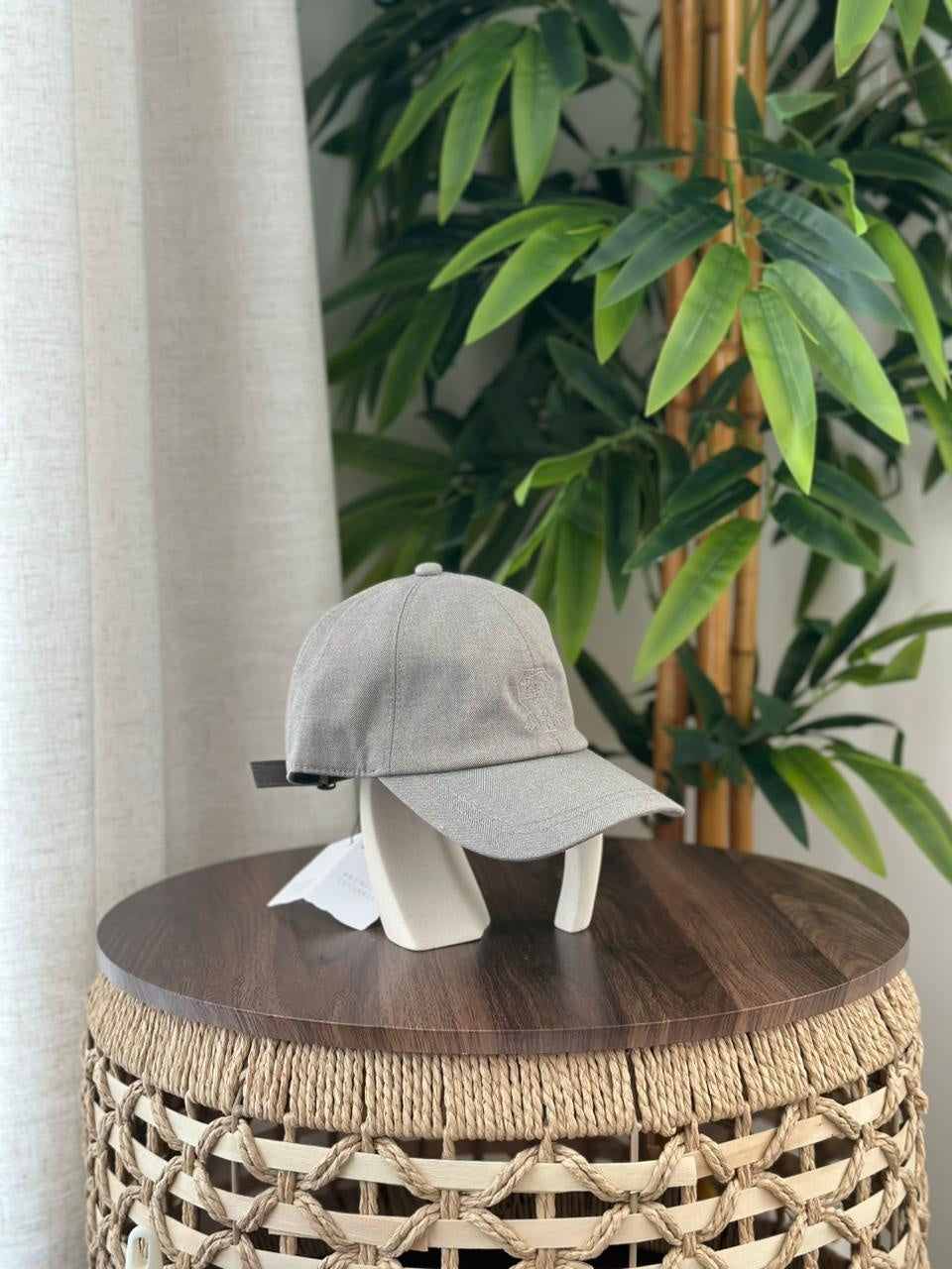 Brunello Cucinelli Embroidered Crest Baseball Cap (Brown)
