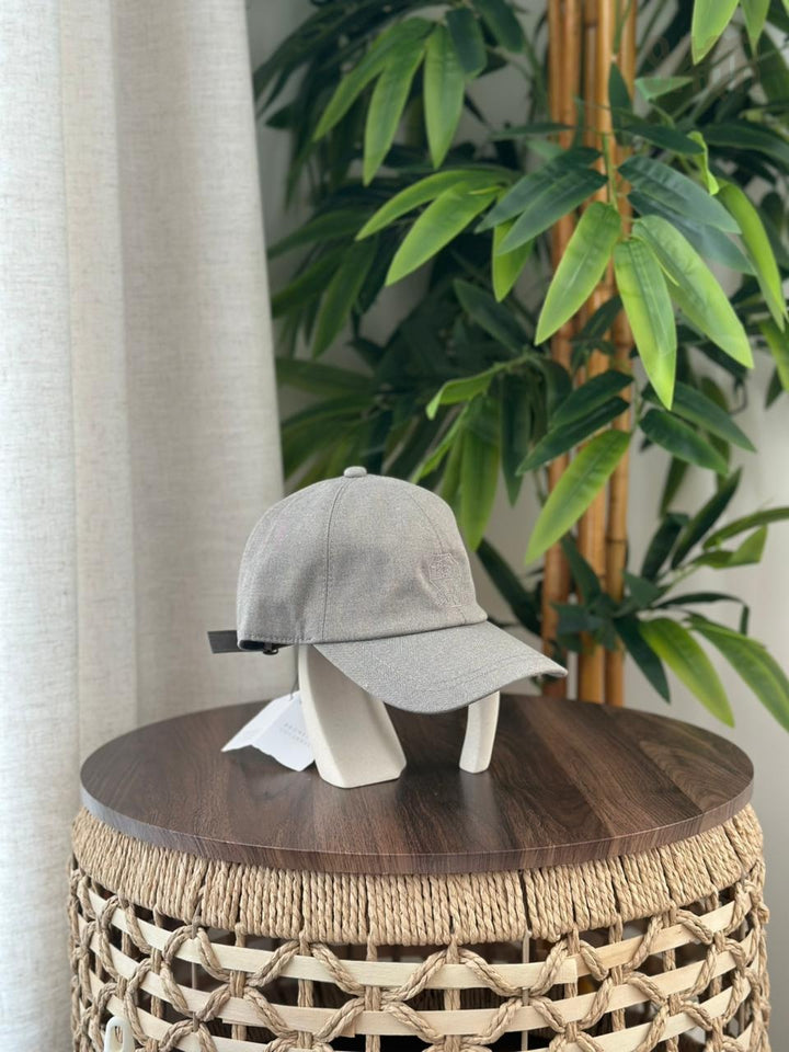 Brunello Cucinelli Embroidered Crest Baseball Cap (Brown)