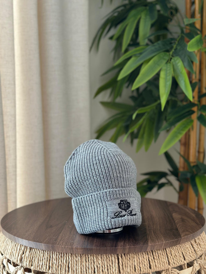Loro Piana Rib-Knit Cashmere Beanie (Grey Melange)