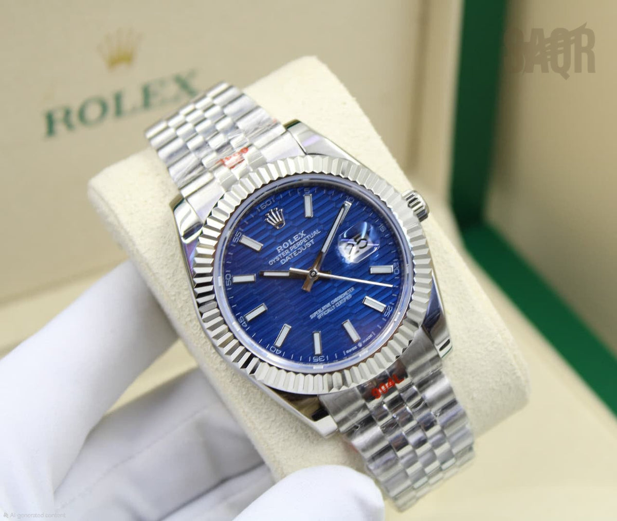 Rolex | Datejust 41 Mint Oystersteel Watch – Green – Product Image 1