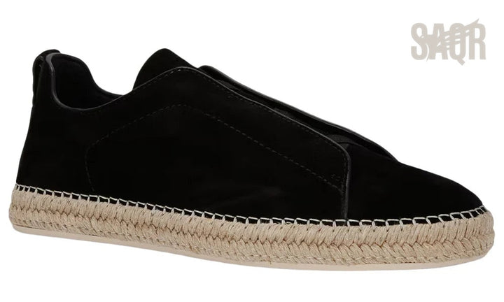 Zegna Footwear | Triple Stitch Espadrille Black
