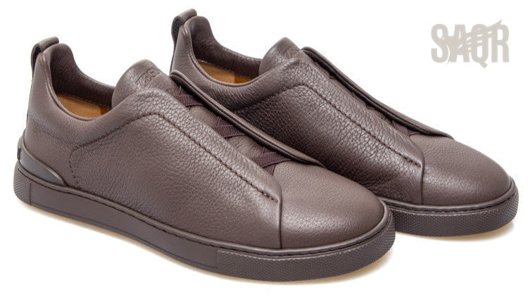 Zegna Footwear | Triple Stitch Chocolate