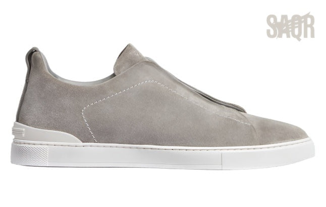 Zegna Triple Stitch Sneaker - Grey | Men