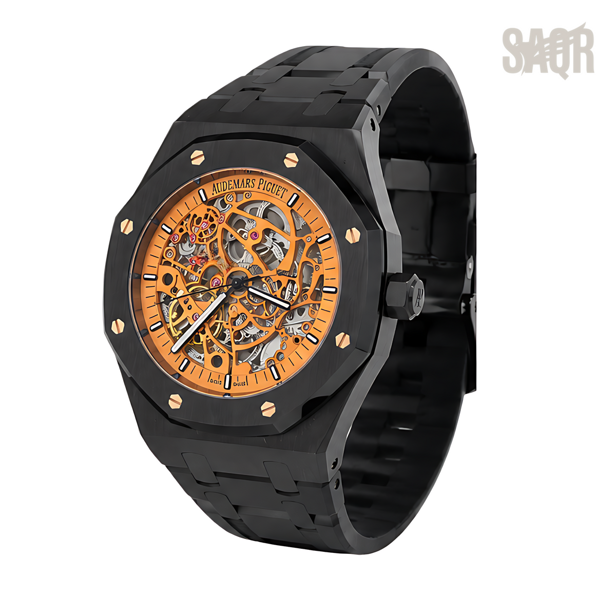 Audemars Piguet Royal Oak Skeleton Black Ceramic Orange Watch - image 2