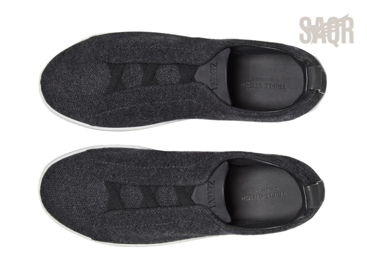 Zegna Footwear | Triple Stitch Mesh Black