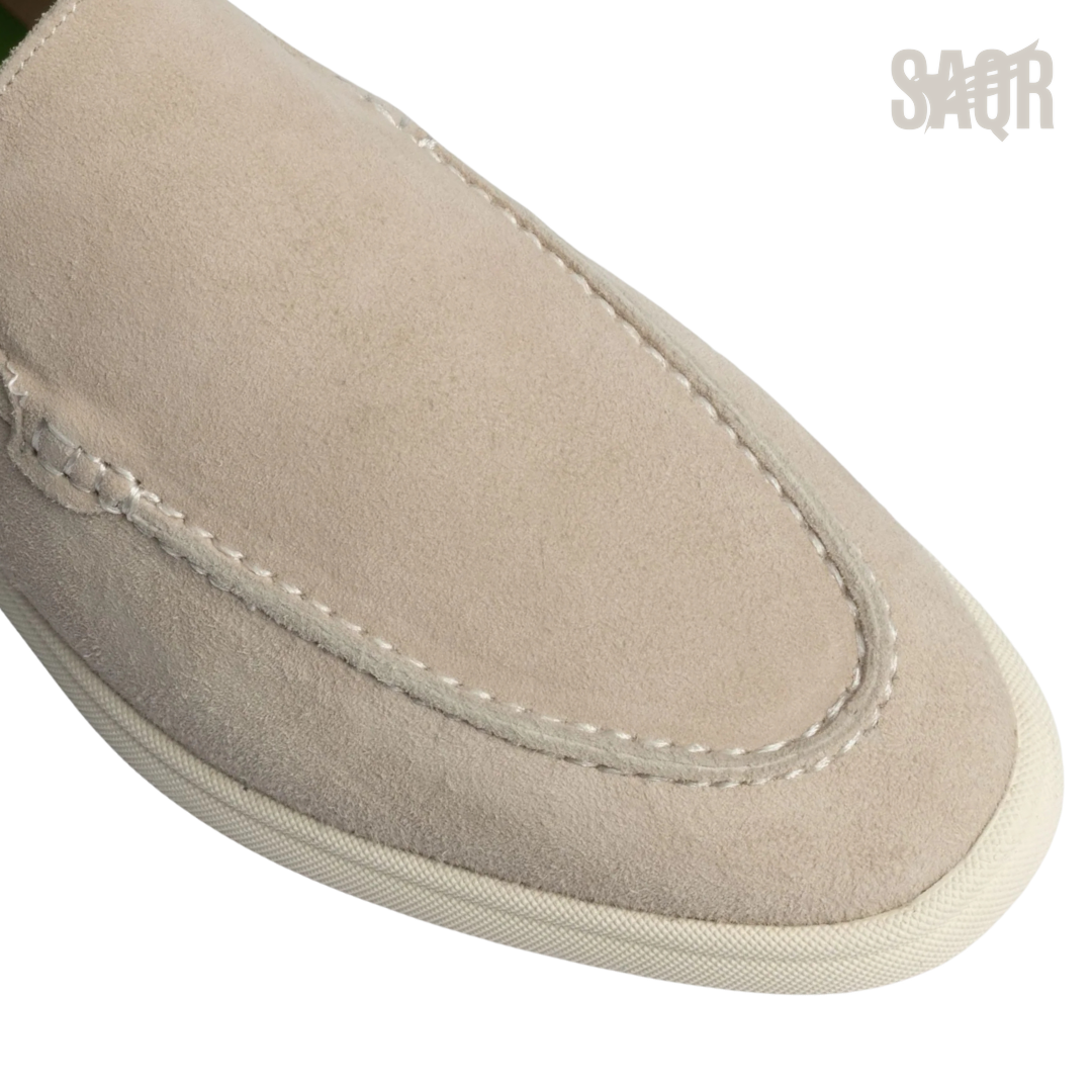 Loro Piana Summer Walk Suede Loafers – Beige - View 3