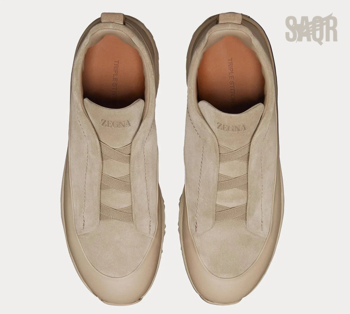 Zegna Footwear | Triple Stitch Light Taupe Beige