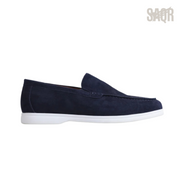 Loro Piana Summer Walk Suede Loafers – Dark Navy - View 1