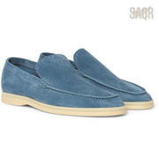 Loro Piana Summer Walk Loafers – Light Blue - View 2