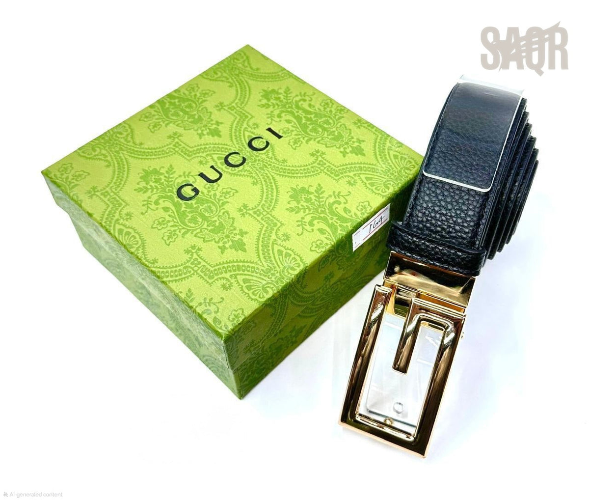 Gucci | Interlocking G Belt – Black / with Polished Silver Hardware – Product Image 1