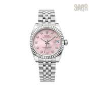 Rolex Watch | Datejust Pink Dial Fluted Bezel & Jubilee Watch