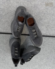 Zegna Cream Leather Slip-On Sneakers