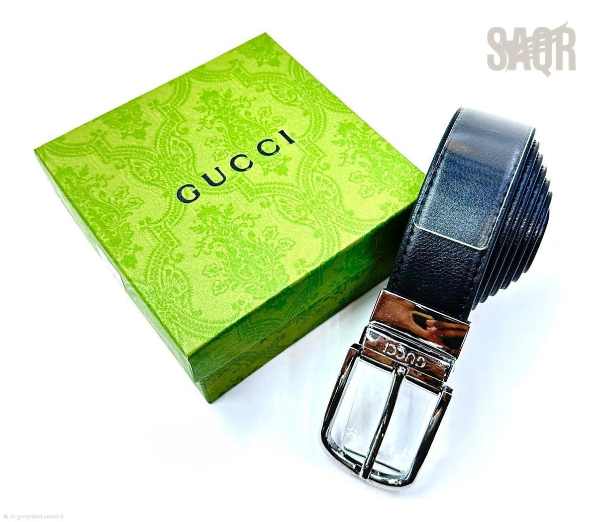 Gucci | Framed G Reversible Belt – Black / Gold – Product Image 1