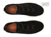Zegna Footwear | Triple Stitch Suede Black