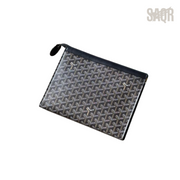 Goyard Pattern Clutch – Grey - View 3