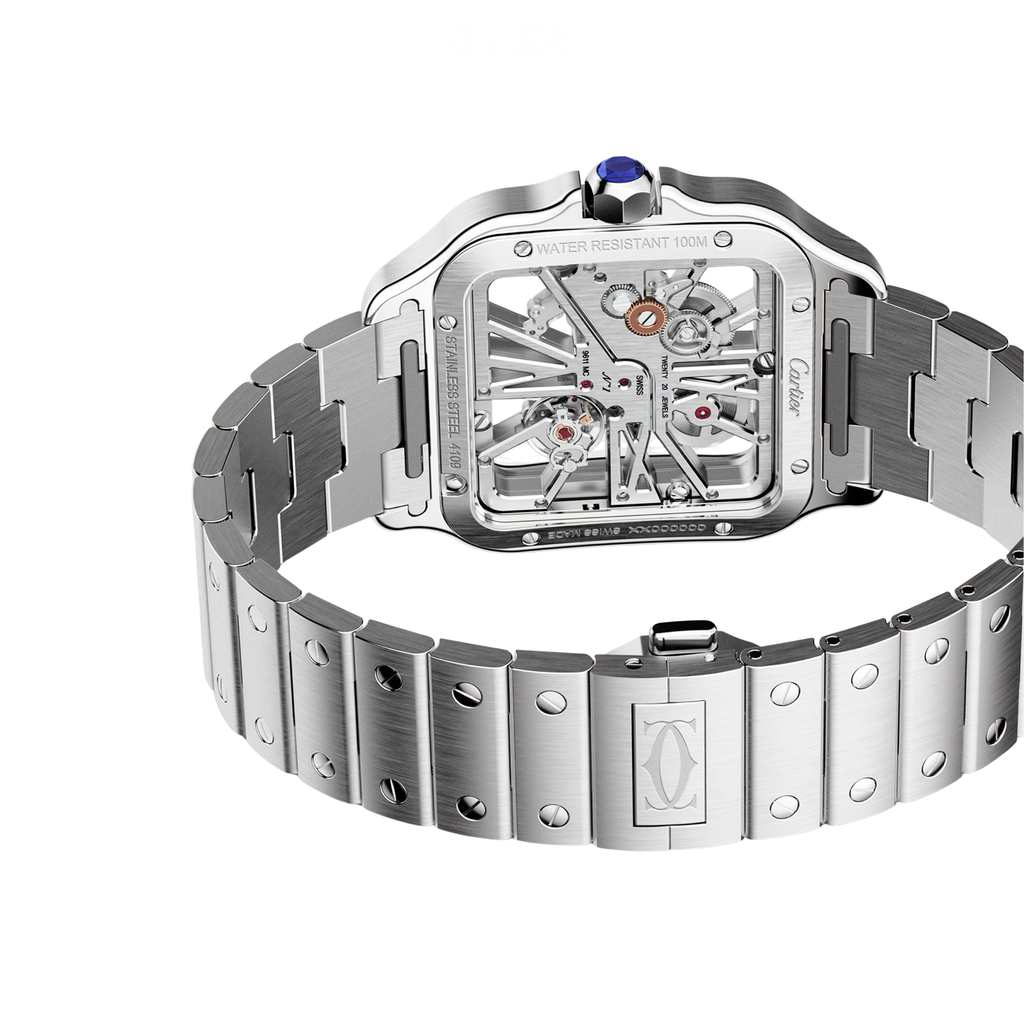 Cartier Watch | Cartier Santos Skeleton Two-Tone Steel & Yellow Gold