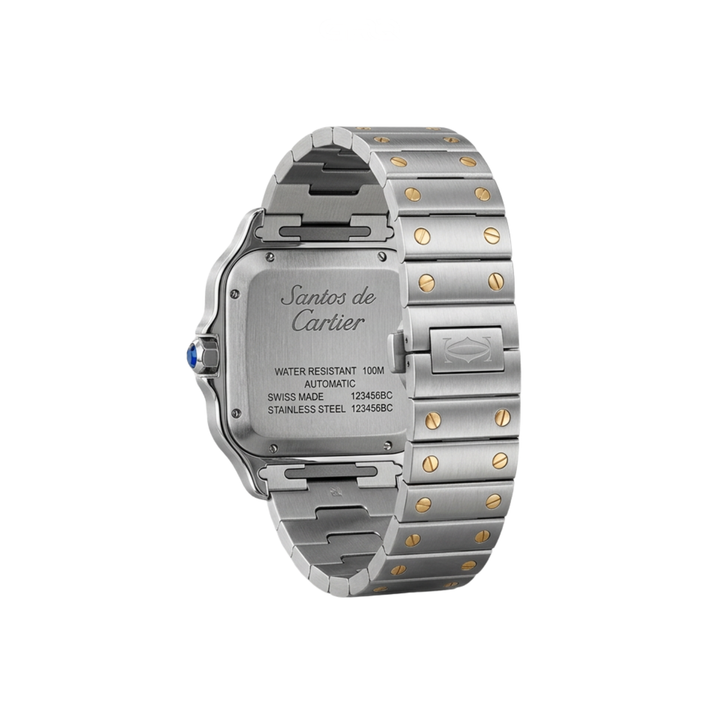 Cartier Watch | Santos de Cartier Two-Tone Blue Dial Large