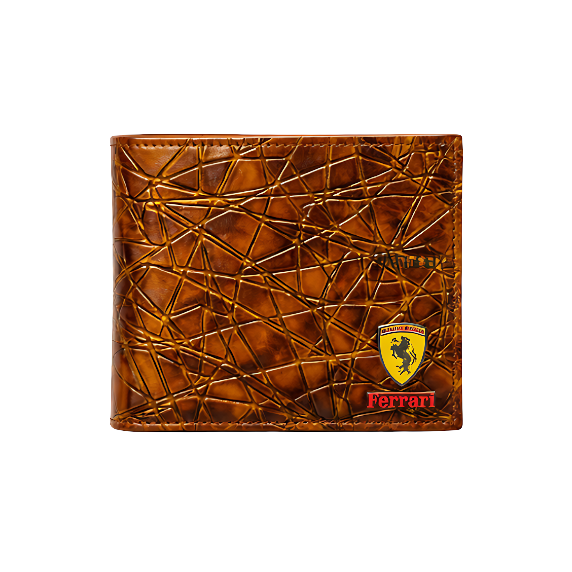 Ferrari Wallet | Bi Fold Brown Black Leather