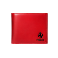 Ferrari Wallet | Bi Fold Red Leather Horse