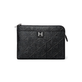 Hermes Wrist Pouch | Black Embossed Pattern