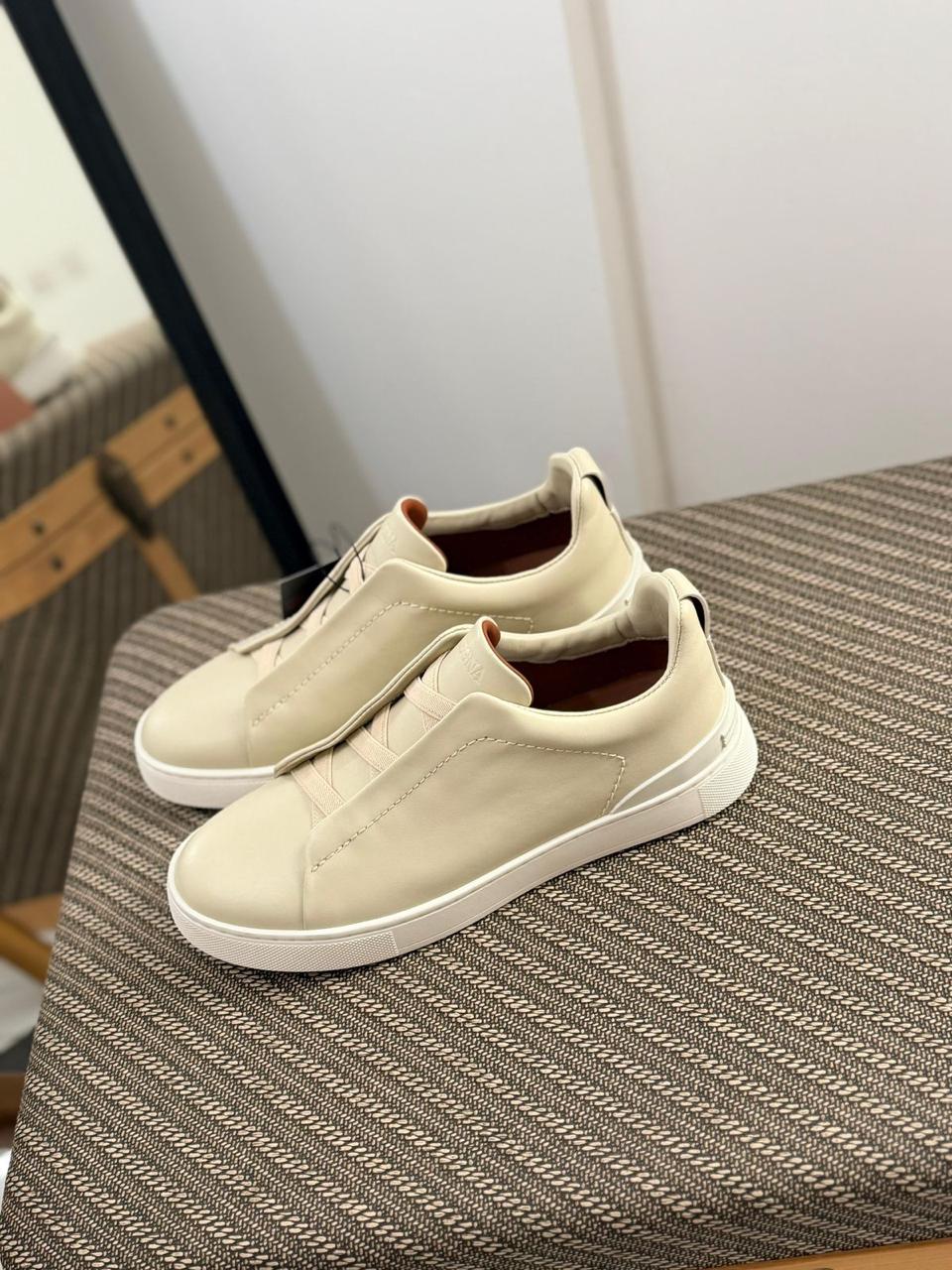 Zegna TerraFlex Suede Slip-On Sneakers – Desert Sand Edition
