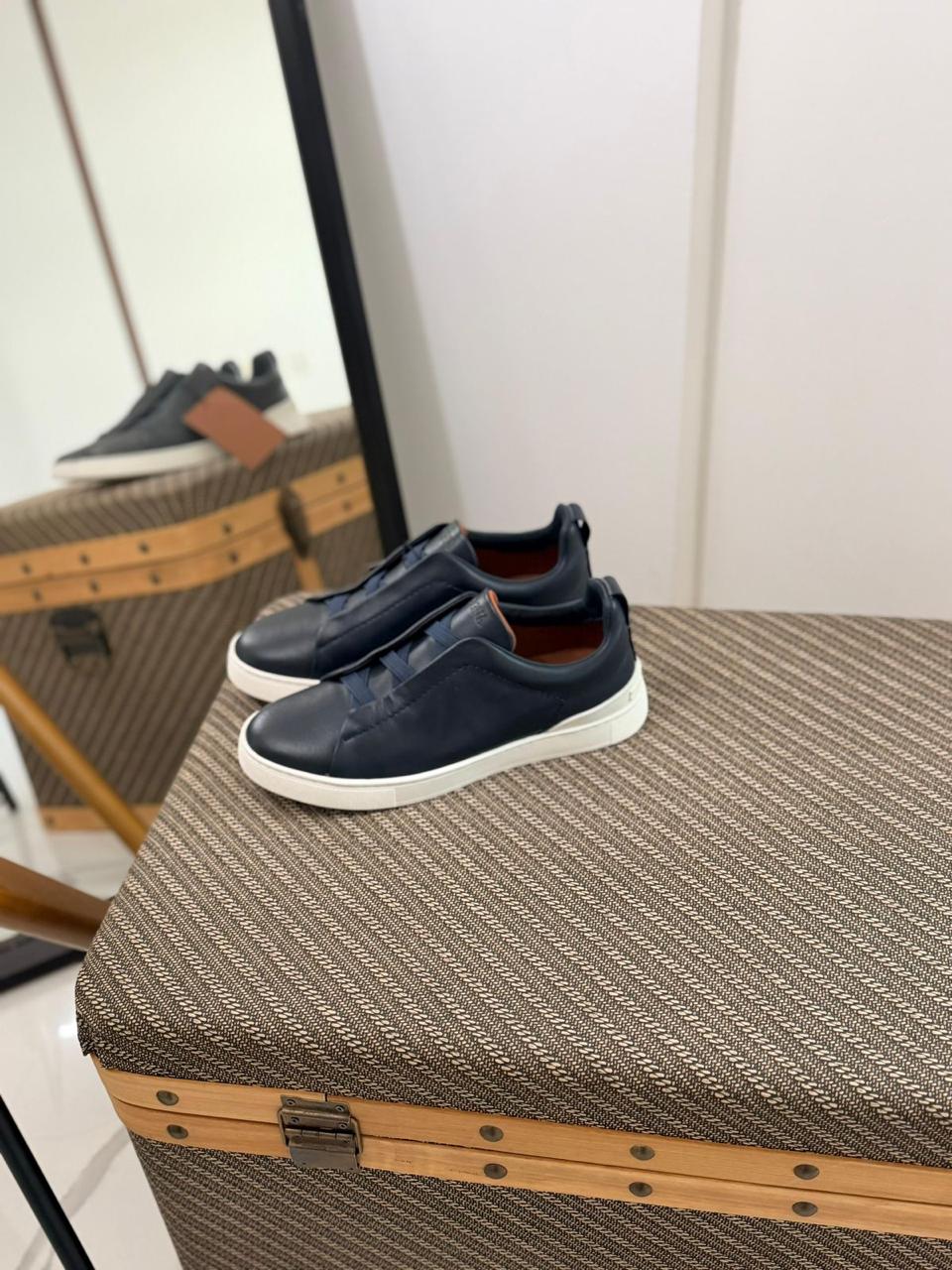 Zegna TrailFlex Suede Slip-On Sneakers – Sandstone Edition