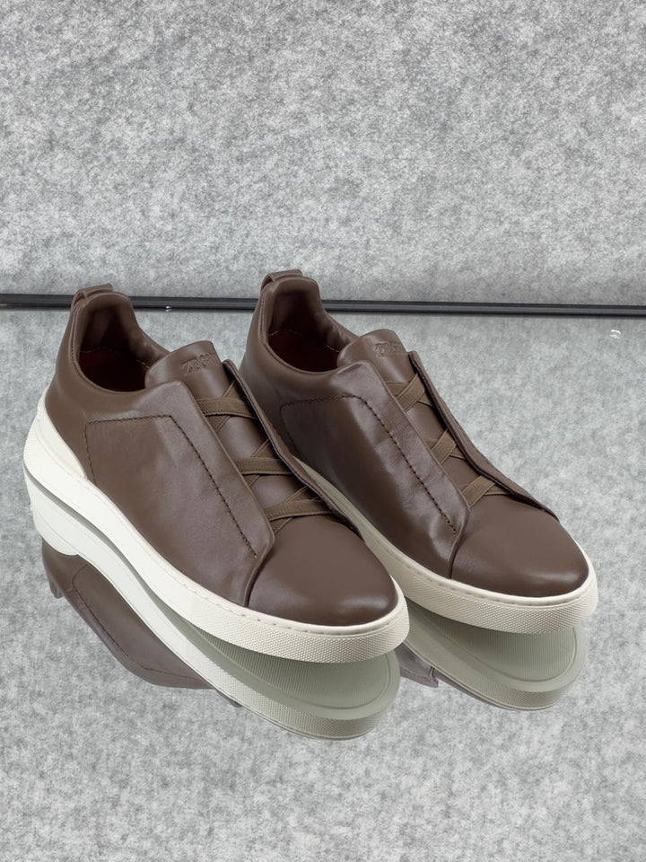 Zegna TerraFlex Canvas Slip-On Sneakers – Sand Edition